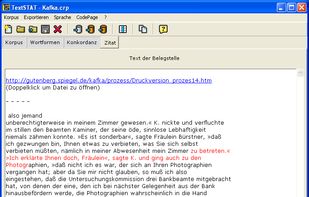 TextSTAT screenshot 2