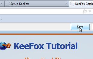 KeeFox asking you to save a new password.