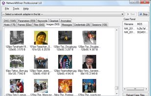 Images extracted from a PCAP