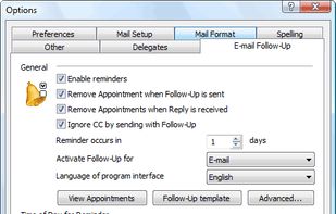 E-mail Follow-Up screenshot 1