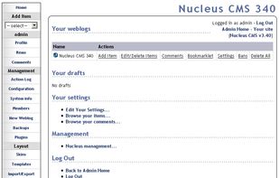 Nucleus CMS screenshot 2