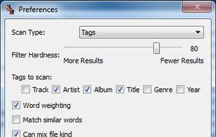 Preferences panel