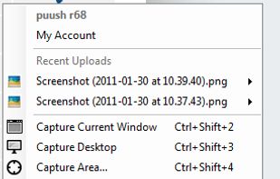 Windows Systray Context Menu