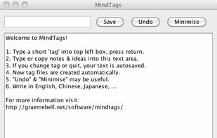 MindTags User Interface (MacOS X) 