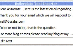 Template Text Inserter screenshot 1