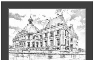 Drawing from an architectural photo