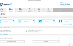 In the last step, click at start button to continue backup