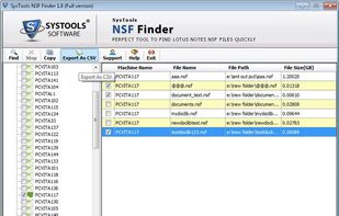 Preview the NSF File before Saving it into CSV Format