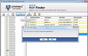 Export Completed Exit the application by clicking “Yes” option