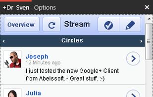 GClient: Desktop client for Google+ screenshot 1