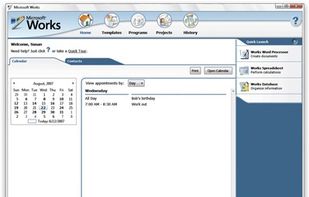 Microsoft Works screenshot 1