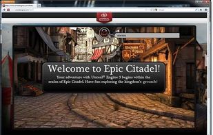 Epic Citadel - a game written in C++ using Uneal Engine which ported to Flash technology