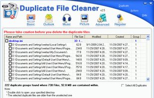 Smart Delete (check the select all dups box)