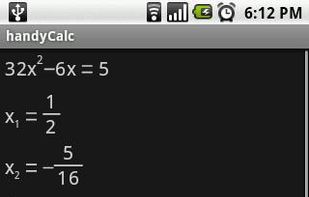 handyCalc screenshot 1