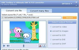 SWF to GIF conversion