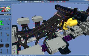 Use fully integrated flexible parts to create things like pneumatic hoses