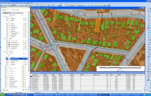 MapInfo v10 interface showing map and browser windows with sample data
