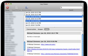 Browse links sent in previous conversations.