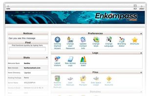 The control panel for Windows Server