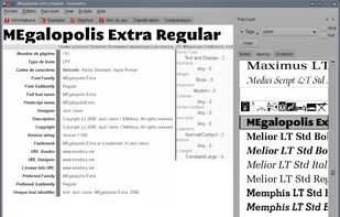 Fontmatrix screenshot 1