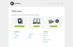 Default Application - Welcome Screen