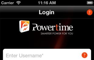 Powertime iOS App - Login
