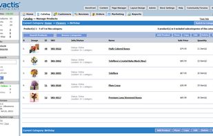 Admin backend - product management