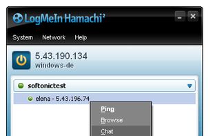 LogMeIn Hamachi screenshot 2
