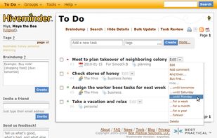 Hiveminder screenshot 1