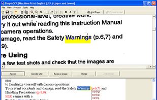 SimpleOCR screenshot 2