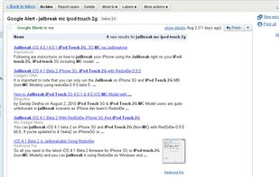 Google Alerts screenshot 1