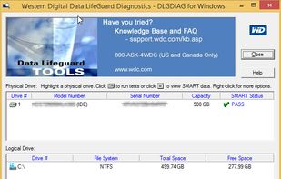 Data Lifeguard Diagnostic screenshot 1