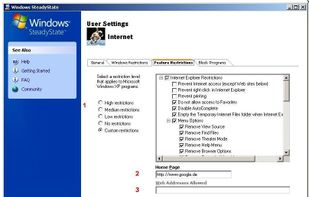 User Settings - Feature Restrictions