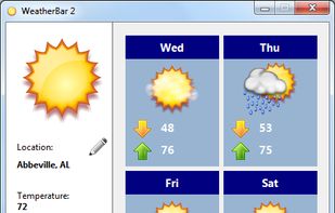 Weatherbar screenshot 1