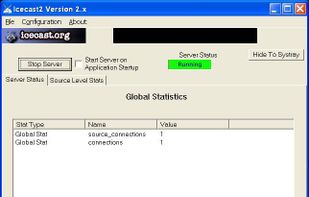 Icecast screenshot 1