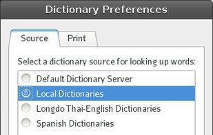 Choosing a dictionary