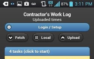 Contractor's Work Log screenshot 1