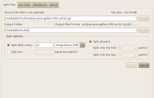 JFSplit screenshot 2