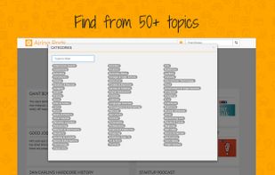 Find podcasts by topics