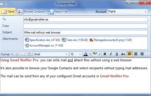 Write mail without the web browser