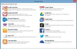Available accounts (only 2 in free version)