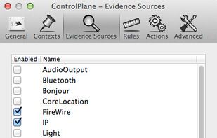 Evidence Sources (used to determine context automatically)