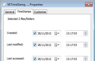 Property display when multiple files are selected.