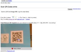 Flash Webcam QR Snapshot screenshot 1