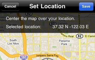 Setting a preferred location using Google Maps