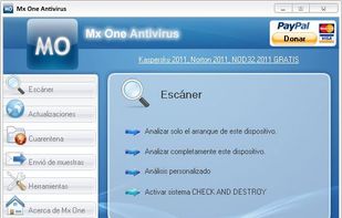 Mx One main screen