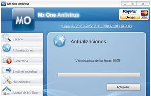 Mx One update screen