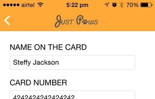 In-app payments using Credit cards with mobile commerce apps