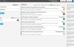 Dashboard - Shows you all your projects and all tickets you own. Lets you focus on getting your work done fast without worrying much about management.