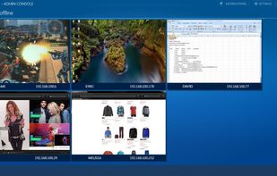 Screenshot of live screen shots of monitored computers